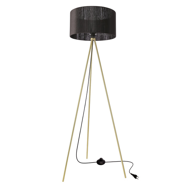 Lampadaire Mossi doré, tissu