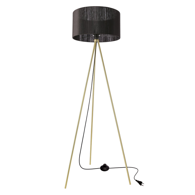 Lampadaire Mossi doré, tissu