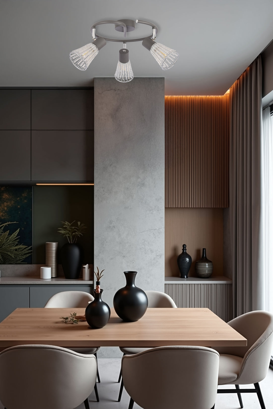 Luminaire plafonnier | Curtis Gris