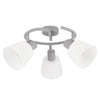 Plafonnier Ginko 3 lumières gris, verre