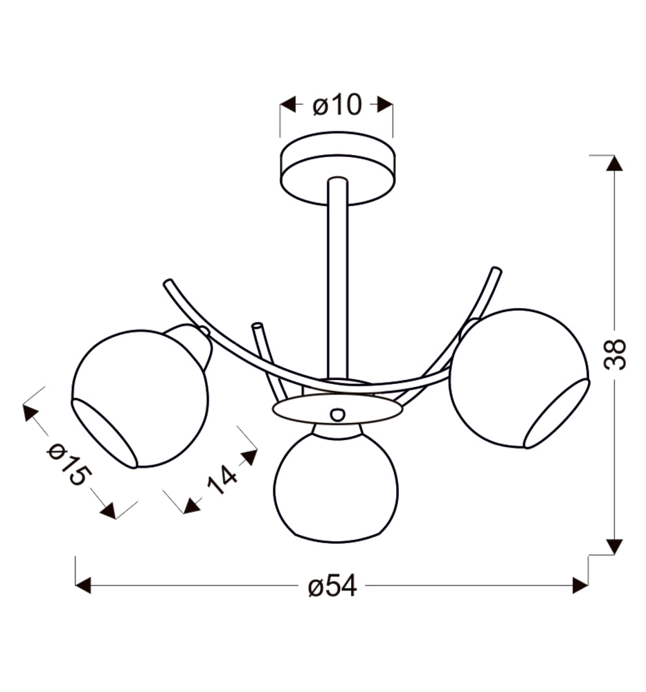 Suspension luminaire | Lunore Dorée