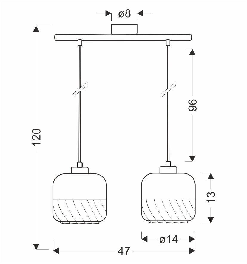 Suspension luminaire | Marla Noire