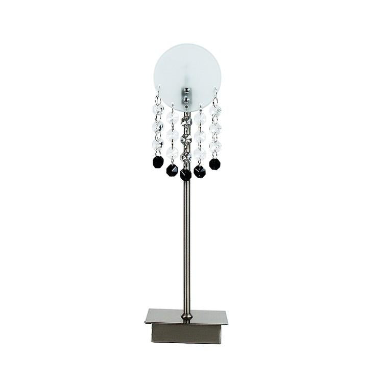 Lampe à poser Luxor chromée, verre
