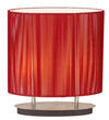 Lampe à poser Artemis 2 lumières rouge, jute