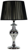 Lampe à poser Gillenia chromée et noire