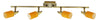 Plafonnier Tukan 4 lumières orange, verre