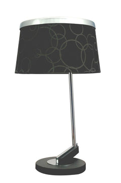 Lampe à poser Impresja chromée, tissu (réf. 41-45310)