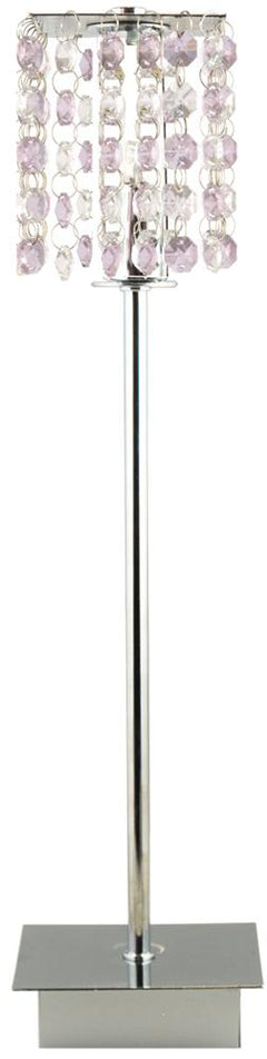 Lampe à poser Classic chromée et violette, cristal