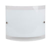 Applique murale Nova Plate nickel satiné, verre, H 25 cm
