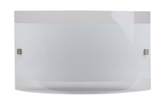 Applique murale Nova Plate nickel satiné, verre, H 17 cm