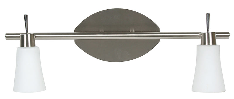 Plafonnier Croton 2 lumières blanc, verre