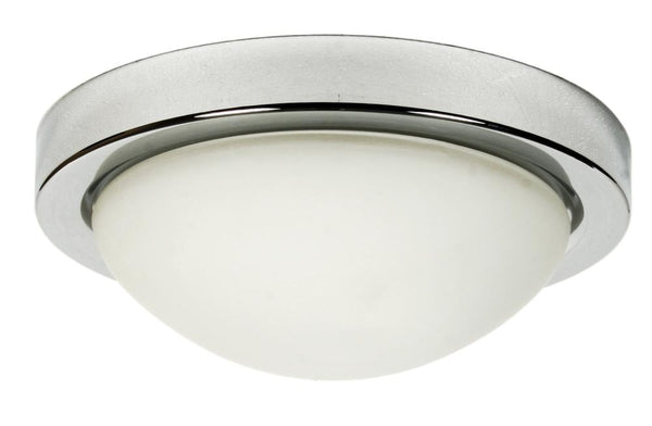 Plafonnier Roda 2 lumières chromé, verre (réf. 13-96923)