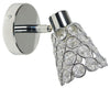 Applique murale Glossy chromée, cristal