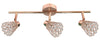 Plafonnier Glossy 3 lumières doré, cristal