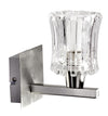 Applique murale Ibiza nickel satiné, verre