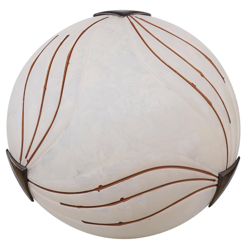 Plafonnier Aga 30 laiton vieilli, verre