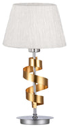 Lampe à poser Denis chromée et dorée, tissu (réf. 41-23483)