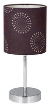 Lampe à poser Emily marron, tissu