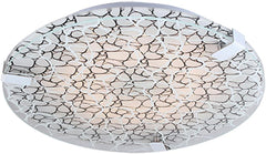 Plafonnier LED Fiera chromé, verre, L 31 cm, H 9 cm