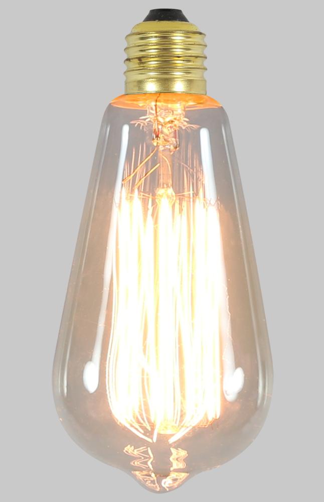 Ampoule décorative E27 Edison 60 W, verre transparent