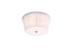 Plafonnier LED Camea 3 lumières blanc, tissu