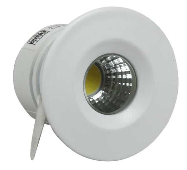 Spot encastrable LED SH-14 étanche rond blanc, verre