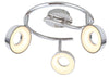 Plafonnier LED Isla 3 lumières chromé