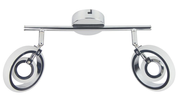 Plafonnier LED Celt 2 lumières chromé