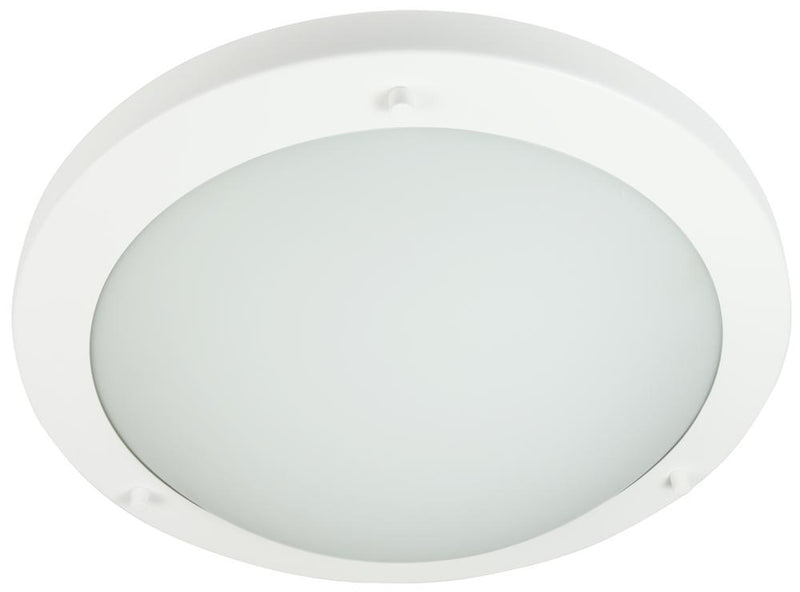 Plafonnier LED Aquila blanc, verre