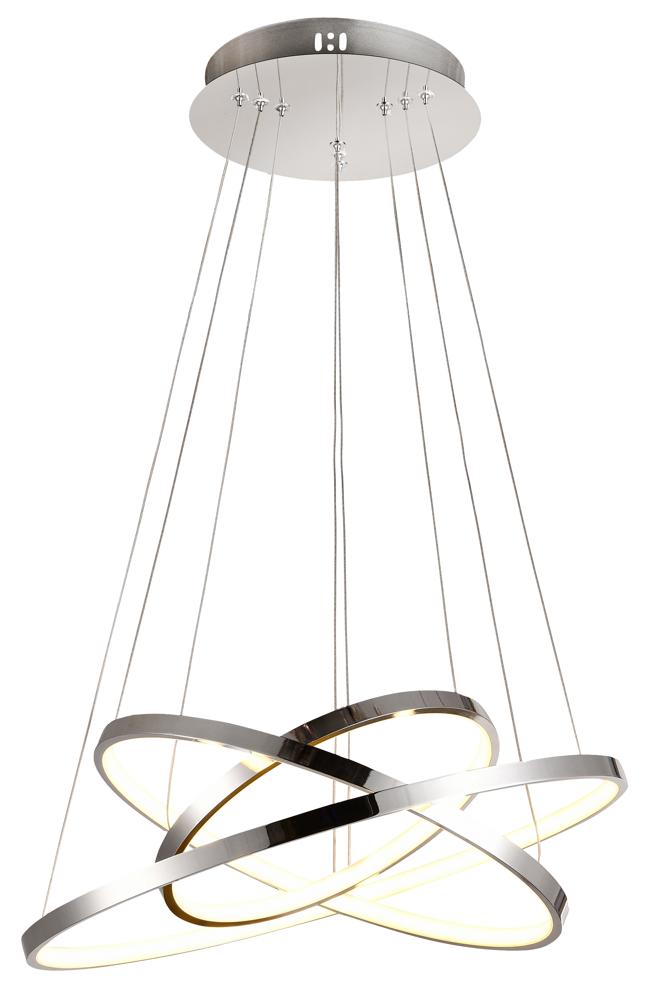 Suspension luminaire | Lune Chromée L 50 cm