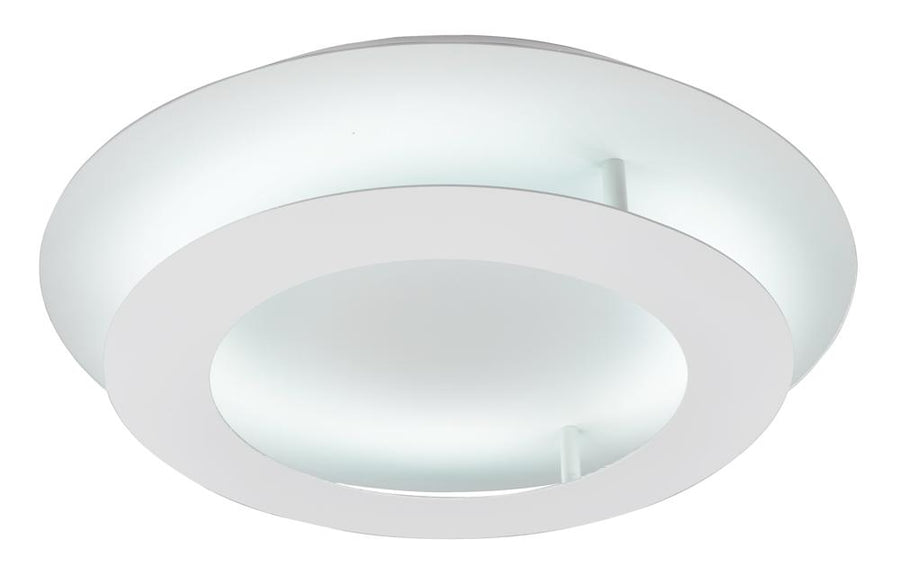 Produit blanc éteint photographié de dessous, sur fond neutre et clair.