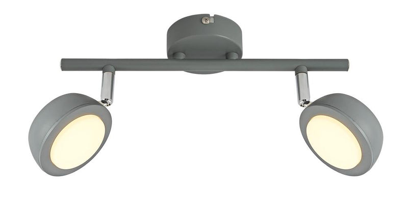 Plafonnier LED Mild 2 lumières gris