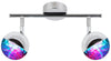 Plafonnier LED Party 2 lumières RGB chromé