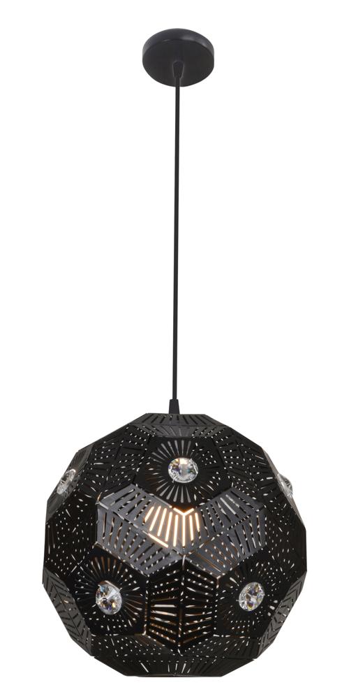 Suspension Euphoria noire, cristal