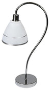 Lampe à poser Elf chromée, verre