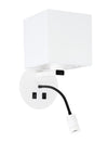Applique murale LED Magnum 1 blanche, tissu