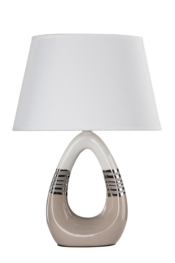 Lampe à poser Romano beige, tissu