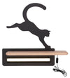 Applique murale LED Cat pour chambre d'enfant noire, bois, L 27 cm (réf. 21-84439)