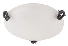 Plafonnier Eva 30 laiton vieilli, verre