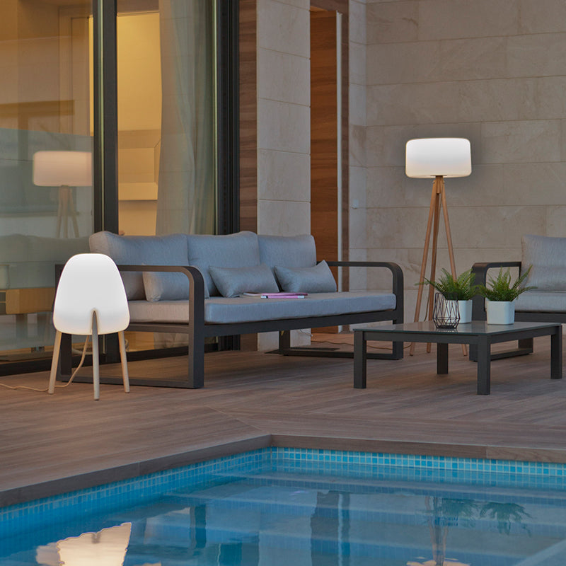 Chloe 140 floor lamp with wooden legs