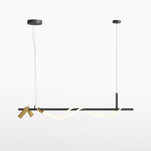 Tau black pendant light