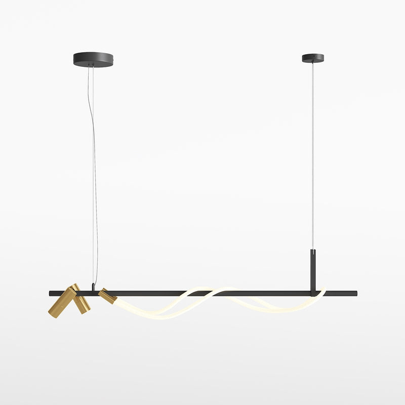 Tau black pendant light