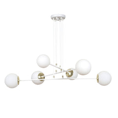 Ognis 6-light white pendant light
