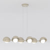 6-light mocha boom pendant light