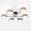 Maga 6-light ceiling lamp, rattan