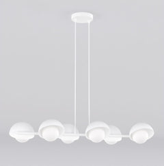 6-light white Boom pendant lamp