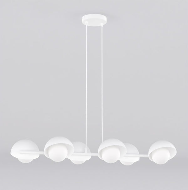 6-light white Boom pendant lamp