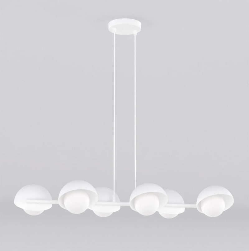 6-light white Boom pendant lamp
