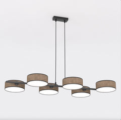 Drumz 6-light pendant lamp brown