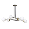 Ognis 6-light black pendant light